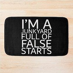 Elliot Smith t-shirt: I'm a junkyard full of false starts Bath Mat
