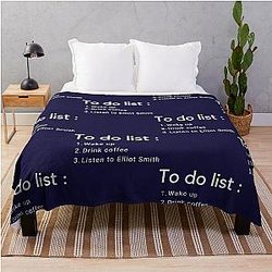 Elliot Smith T-Shirt Throw Blanket