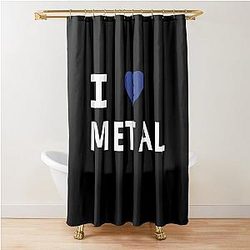 I love Elliot Smith Black Shower Curtain