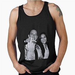 Elliot Stabler and Olivia Benson Actors giving the middle finger meme Tank Top