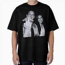 Elliot Stabler and Olivia Benson Actors Giving the Middle Finger Oversized T-Shirt