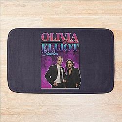 Vintage 90s Inspired Olivia Benson Elliot Stabler Homage Bath Mat