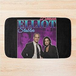 Olivia Benson Elliot Stabler 90s Inspired Vintage Bath Mat