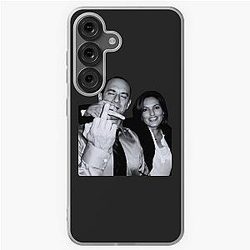 Elliot Stabler and Olivia Benson Actors Giving The Middle Finger Meme Samsung Galaxy Soft Case