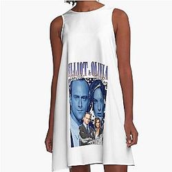 Elliot Stabler and Olivia Benson 90s Law and Order Fan Retro Valentine Couple Tee E A-Line Dress