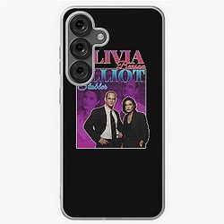 Olivia Benson, Elliot Stabler 90s Inspired Vintage Homage Soft Case for Samsung Galaxy