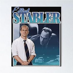 Elliot Stabler 90s Inspired Vintage Homage Funny Poster