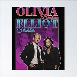 Olivia Benson, Elliot Stabler 90s Inspired Vintage Poster