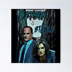 Vintage Olivia Benson and Elliot Stabler Poster