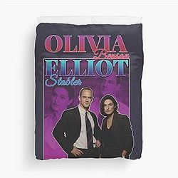 Vintage 90s Inspired Olivia Benson Elliot Stabler Duvet Cover
