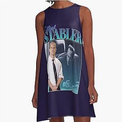 Elliot Stabler 90s Inspired Vintage A-Line Dress