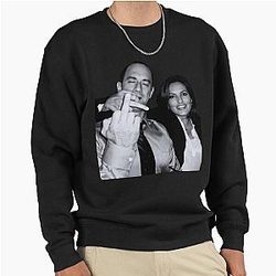 Elliot Stabler and Olivia Benson Actors giving the middle finger meme Pullover