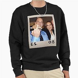 Elliot Stabler and Olivia Benson Actors giving the middle finger meme Pullover Sweatshirt