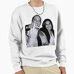 Elliot Stabler and Olivia Benson Actors Giving the Middle Finger Meme Pullover Sweatshirt