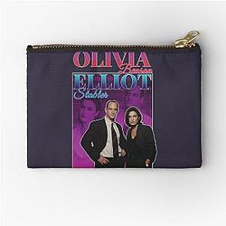 Vintage 90s Inspired Olivia Benson and Elliot Stabler Zipper Pouch