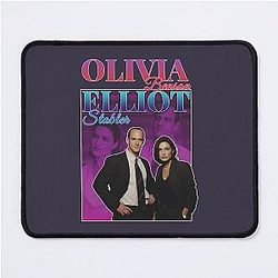 Vintage Olivia Benson and Elliot Stabler 90s Inspired Homage Mouse Pad