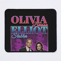 Olivia Benson, Elliot Stabler Vintage Mouse Pad