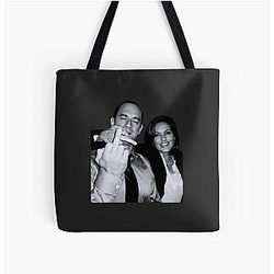 Elliot Stabler and Olivia Benson Actors Giving the Middle Finger Meme Tote Bag