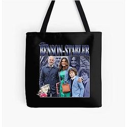 Team Olivia Benson Elliot Stabler 90s Inspired Vintage Homage All Over Print Tote Bag