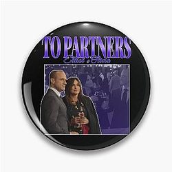 To Partners Benson Elliot Stabler 90s Inspired Vintage Homage Pin