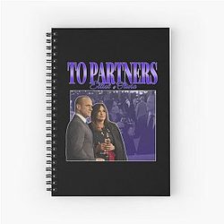 To Partners Olivia Benson and Elliot Stabler 90s Inspired Vintage Homage Spiral Notebook