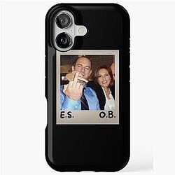 Elliot Stabler and Olivia Benson Actors giving the middle finger meme iPhone Tough Case