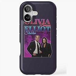 Vintage Olivia Benson and Elliot Stabler 90s Inspired iPhone Tough Case