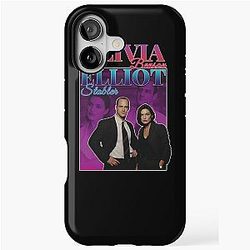 Olivia Benson, Elliot Stabler 90s Inspired Vintage iPhone Tough Case
