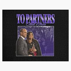 To Partners Olivia Benson Elliot Stabler 90s Inspired Vintage Homage Classic Jigsaw Puzzle