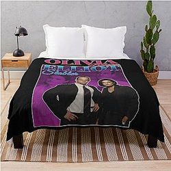 Olivia Benson Elliot Stabler 90s Inspired Throw Blanket
