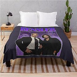 Green Olivia Benson Elliot Stabler 90s Inspired Homage Throw Blanket