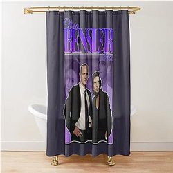 Green Olivia Benson and Elliot Stabler 90s Inspired Homage Shower Curtain