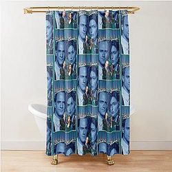 Elliot Stabler and Olivia Benson Vintage 90s Law and Order Fan Retro Valentine Couple Tee Shirt Shower Curtain