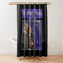 To Partners Olivia Benson Elliot Stabler 90s Inspired Vintage Homage Shower Curtain