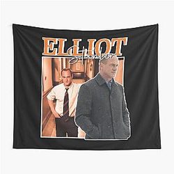 Mens Funny Elliot Stabler Vintage Gifts For Movie Fans Tapestry
