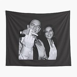 Elliot Stabler and Olivia Benson Actors Giving The Middle Finger Meme Tapestry