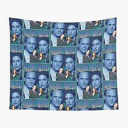 Elliot Stabler and Olivia Benson Vintage 90s Law and Order Fan Retro Valentine Couple Tee Tapestry