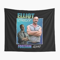 Funny Gifts For Boys, Girls, Music Fans Elliot Stabler Forearm Squad Tapestry
