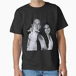 Elliot Stabler and Olivia Benson Actors giving the middle finger meme Classic T-Shirt