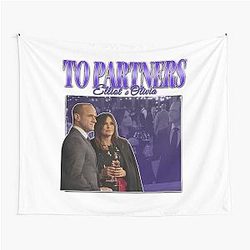 To Olivia Benson Elliot Stabler 90s Inspired Vintage Homage Tapestry