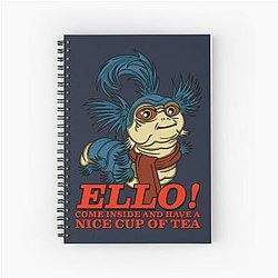 Ello Worm Come and Have a Nice Cup of Tea Notebook