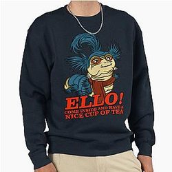 Ello Worm Come Inside and have a Nice Cup Tea Pullover Sweatshirt