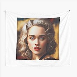 Blue eye Emilia Clarke Beautiful Actress Tapestry