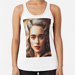 Blue eye Emilia Clarke Actress Racerback Tank Top