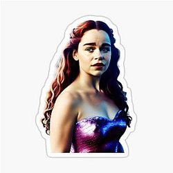Emilia Clarke The Little Mermaid Sticker
