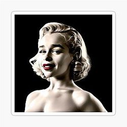 Emilia Clarke Marilyn Monroe Sticker