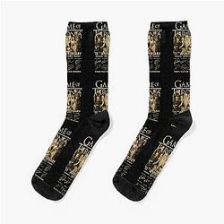 Game of Thrones 9th Anniversary 2011 2022 Cast Signed Emilia Clarke Kit Harington Gift Graphic Socks
