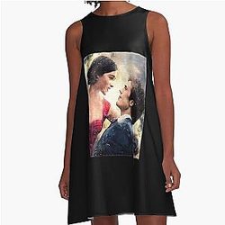 For Emilia Clark Me Before You Movie Fan Art Romantic Couple A-Line Dress