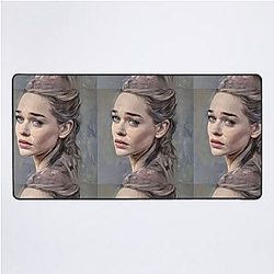 Portrait of Emilia Clarke Desk Mat
