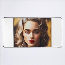 Blue eye Emilia Clarke Actress Desk Mat
